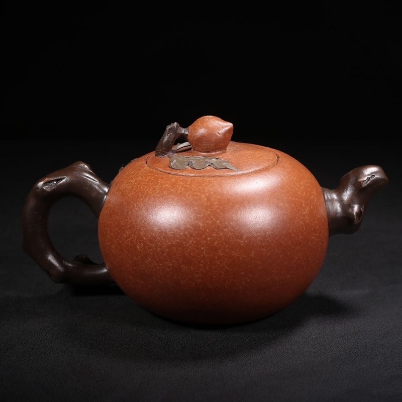 库存老壶赔钱处理宜兴紫砂壶名家纯手工寿桃壶原矿紫砂杯茶具