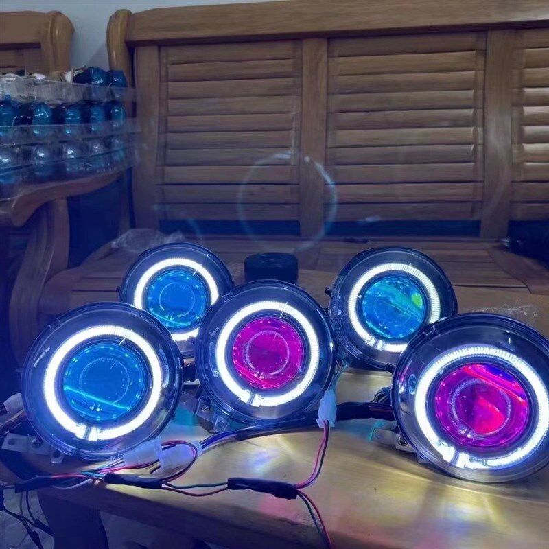 电动车专用led大灯龟五龟王小龟电车LED透镜大灯总成一秒快启带风