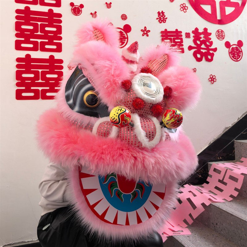 婚房布置醒狮头婚庆舞狮结婚拍照舞狮道具婚礼醒狮头婚庆摄影道具