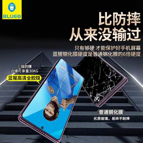 蓝猩适用oppofindN5手机钢化膜find外屏折叠屏oppo保护贴膜oppon5