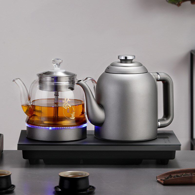 吉谷钛合金全自动底部双上水纯钛烧水壶茶台茶桌嵌入式煮茶器电热