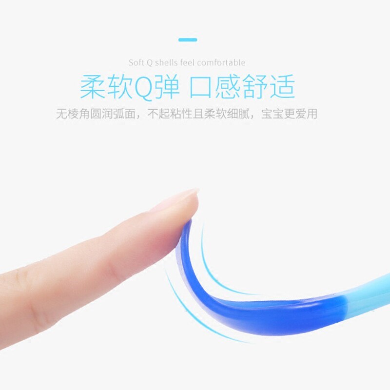 婴儿赶温变色勺宝宝矽胶勺防烫餐具套组儿童勺子吸盘碗软头副食品