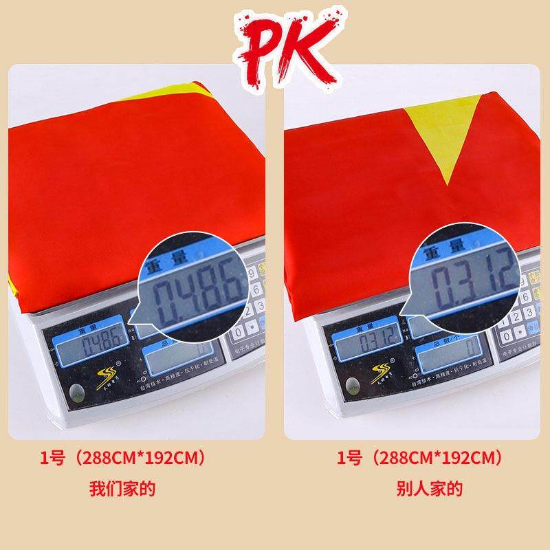 中国国旗1号2号3号4号5号6号户外纳米防水红旗五星红旗旗子装饰标