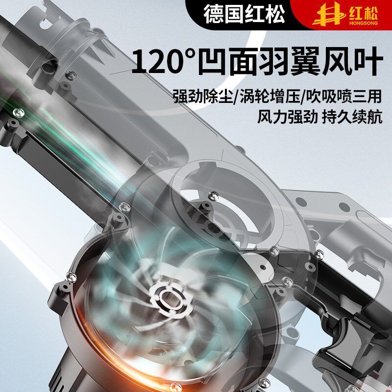 大功率鼓风机手持充电式吹风机强力除尘家用锂电池小型工业吸尘器