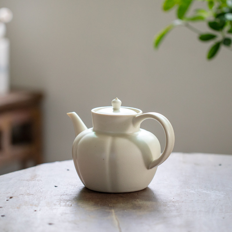 草木灰手执壶扶摇煮茶壶白泥陶壶陶瓷泡茶壶电陶炉家用办公烧水壶