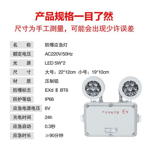 led防爆应急灯安全出口指示灯消防通道疏散标志灯防爆应急照明灯