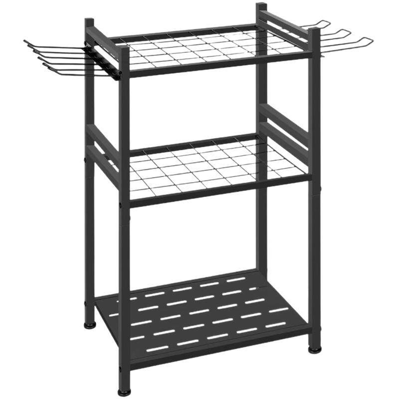 铁质园林工具多功能收纳架花园可移动农用工具架车库清洁工具摆放
