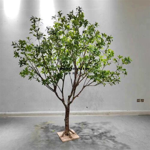 高端仿真马醉木橱窗造景植物室内仿真绿植装饰树大型假树简约景观