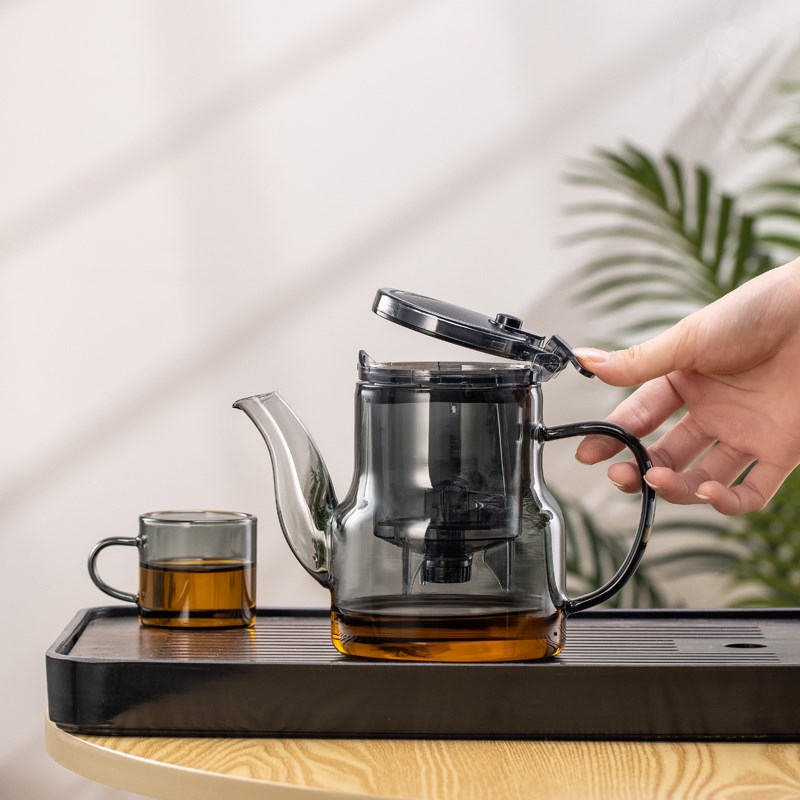 玻璃飘逸杯泡茶壶茶水分离冲茶器家用大容量耐高温一键过滤沏茶壶