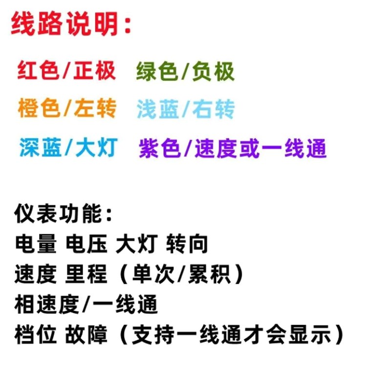 N7KCY仪表大牛N7奇迹牛N8深远M9小牛NGT无系统大金牛电动车仪表