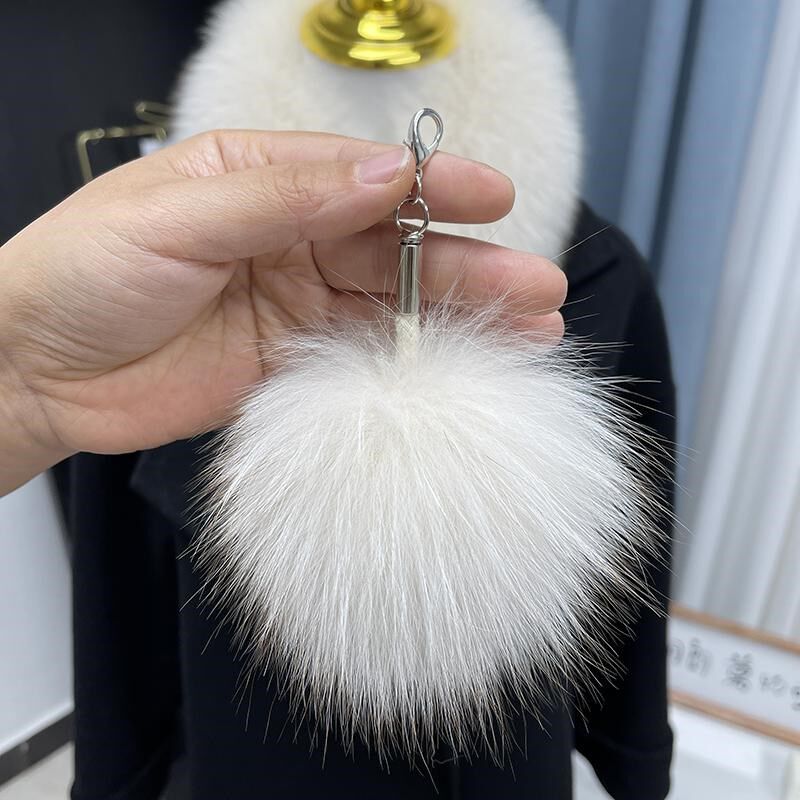 毛球可拆卸狐狸毛围巾女冬季真毛领高级感护颈保暖双面獭兔毛围脖