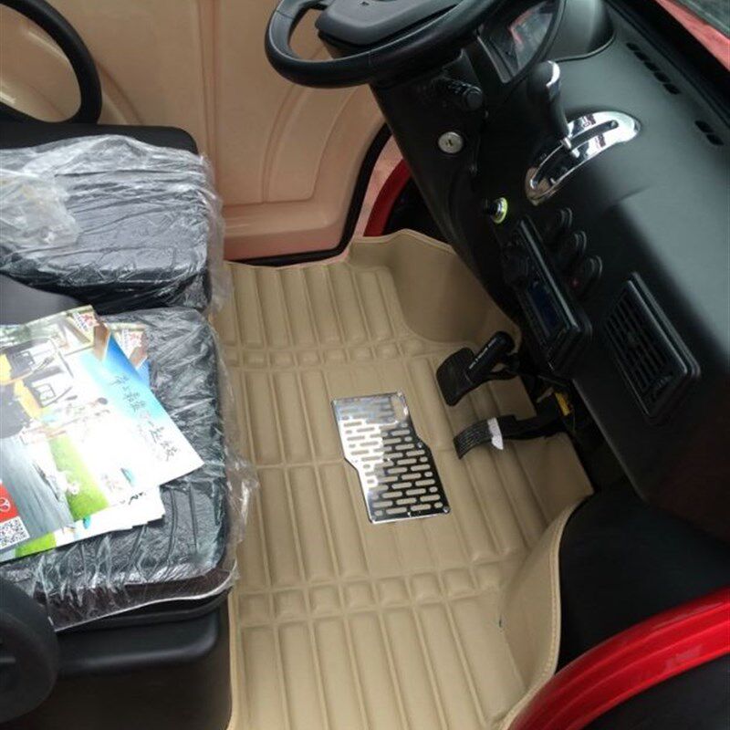 大阳电动四轮车脚垫A系车型四座汽车脚踏垫皮革耐磨钢板PU脚垫3