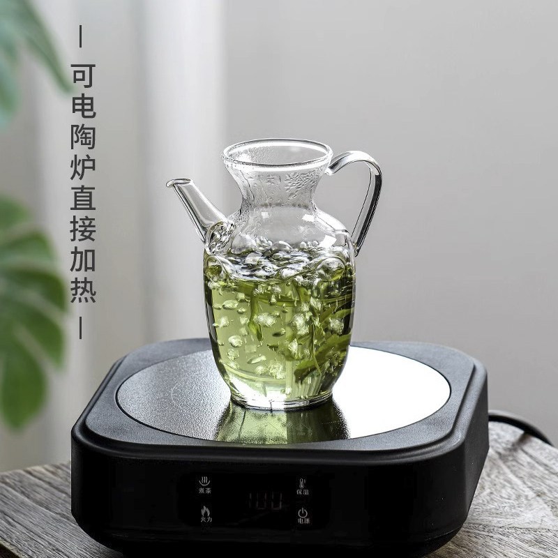 天一丨绿茶泡茶器仿宋玻璃执壶功夫一人饮小茶壶泡茶家用茶杯套装