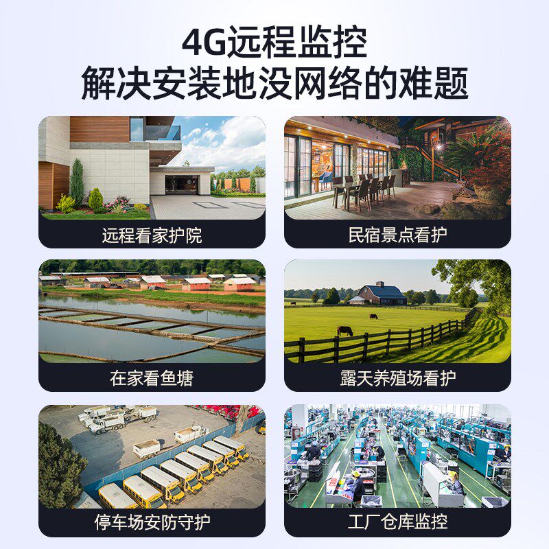 360度全景无死角监控器无线家用手机远程室外高清三画面摄像影头