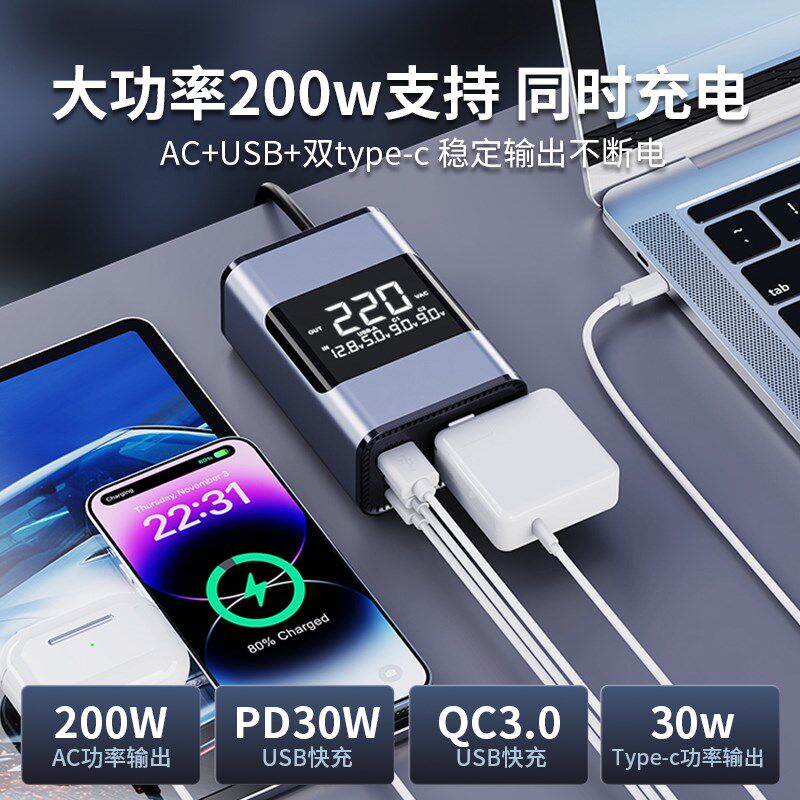 迷你车载逆变器大功率12V转220V汽车点烟器转换插头小车充电器