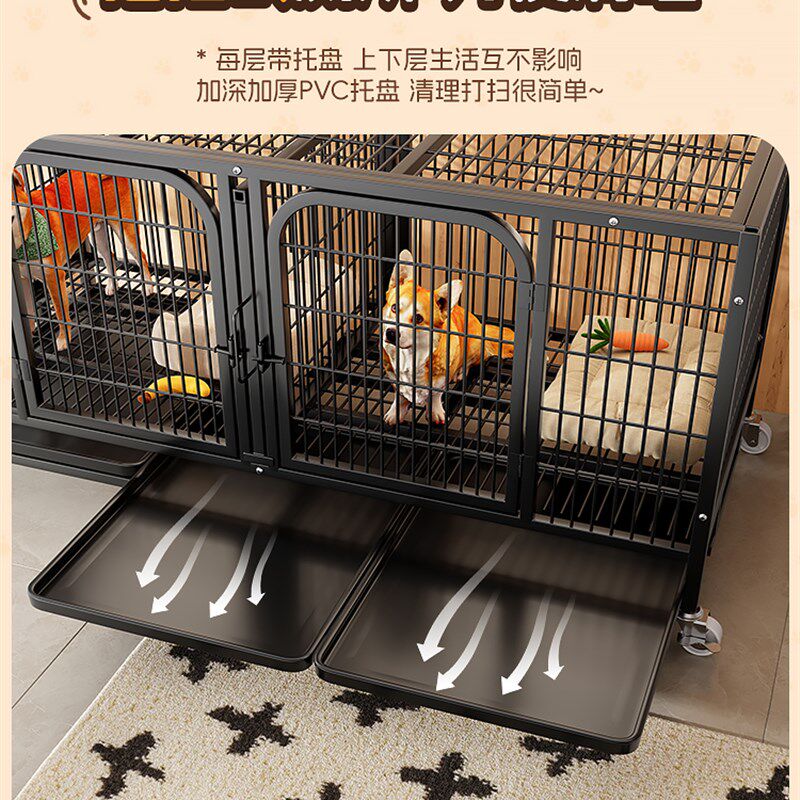 狗笼子繁殖笼中型犬小型犬宠物店寄养繁育笼三层猫笼带托盘鸽子笼