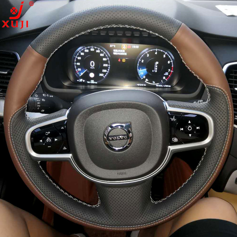 徐记沃尔沃XC90 V90 S90 XC60 S60L V40V60 S80L真皮手缝方向盘套