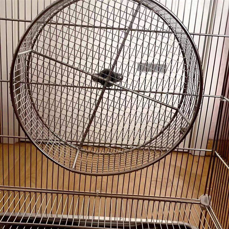 金属不锈钢跑轮蜜袋鼯跑轮龙猫松鼠仓鼠跑轮静音悬挂跑轮