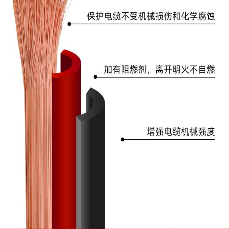 纯铜国标焊把线防冻电焊机软线YH16 25 35 50 70平电焊线电缆线