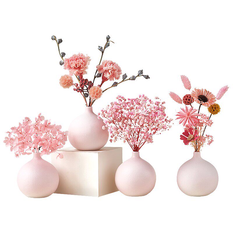 干花装饰桌子摆件干花花束家居摆设永生花花束小束真花瓶迷你北欧