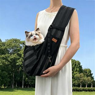 猫包外出便携夏季透气宠物斜挎包单肩背狗包小型犬出行包骑行猫袋