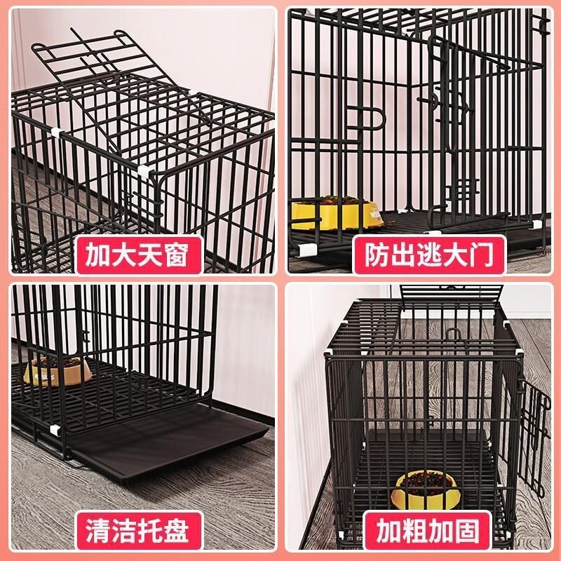 不锈钢兔子笼自动清粪大号铁笼子装兔子家用大号结实便宜猫狗泰迪