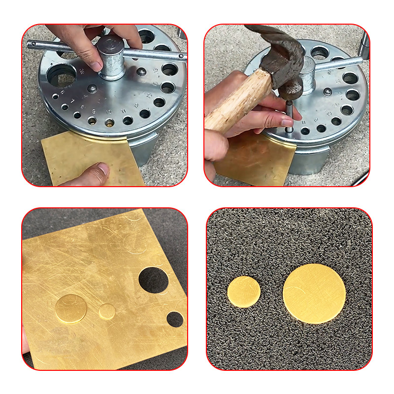 圆形冲孔器手动异形冲片器首饰银硬币戒指铃铛制作工具冲片模打金