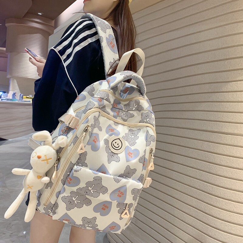 减负护脊 大容量中学生初中生书包女高中少女女生小学生双肩背包
