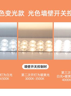 led灯条110v宽压吸顶灯改造三色光源白光芯灯板客厅替换长条光源