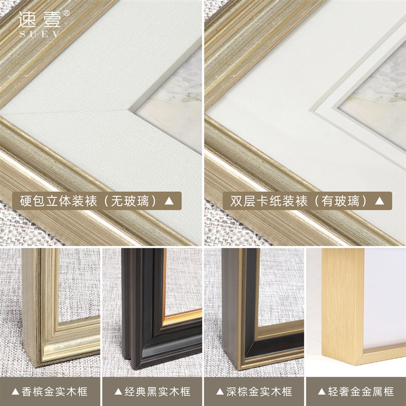 美式客厅沙发背景墙装饰画简美花卉走廊过道挂画轻奢玄关餐厅壁画