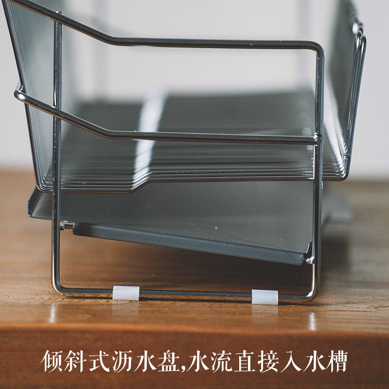 厨房水槽边沥水置物架碗盘杯子沥水架子台面餐具控水篮乔迁礼物
