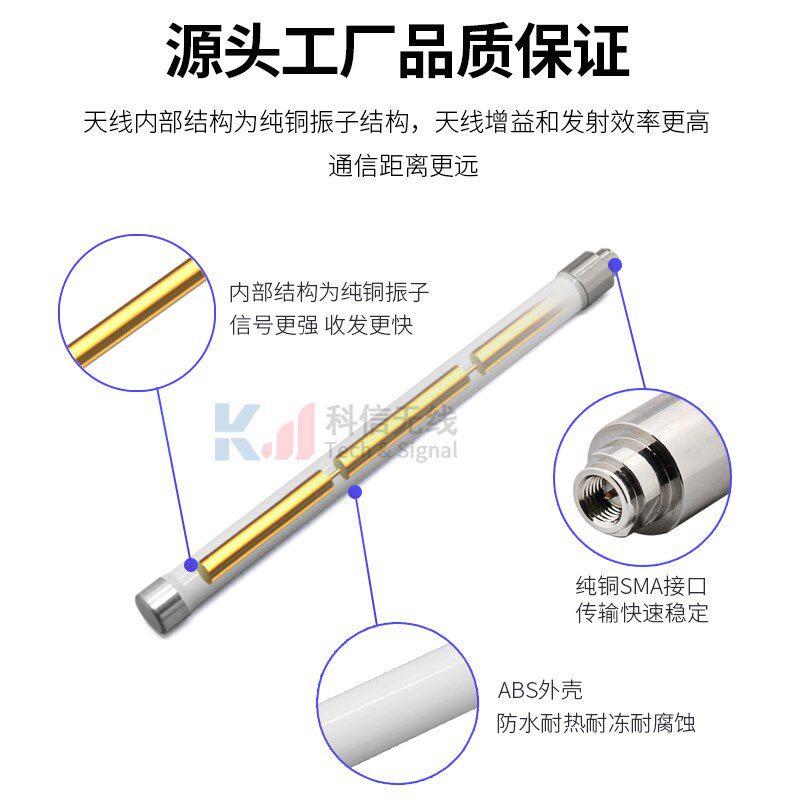 1.4G无人机航模图传遥控器信号增强增程玻璃钢天线1370-1470MHZ