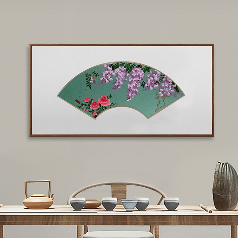 朱炳仁铜壁画 紫藤中式简约室内书房办公室铜雕装饰画富贵长春