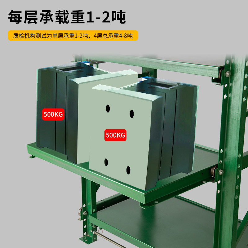 模具货架重型1吨2t半开全开抽屉式带天车起重葫芦五金蓝绿色A6