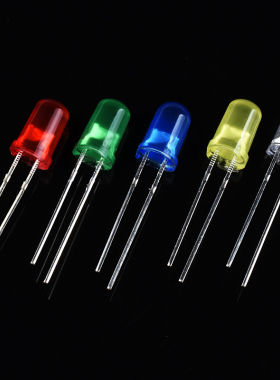 5MM/F5长短脚LED灯/红发红/绿发绿/蓝/白/黄发黄/橙色 发光二极管