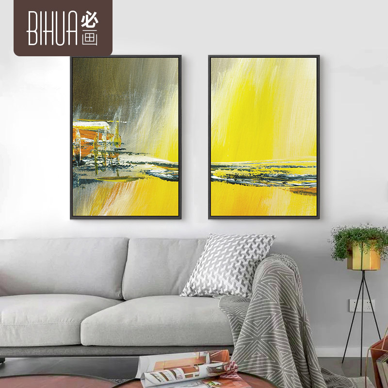必画 艺术油画抽象船装饰画客厅卧室餐厅书房背景墙壁画有框挂画