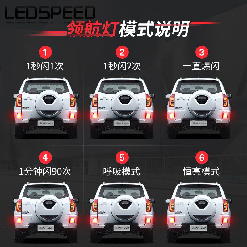 适用瑞虎3x改装LED领航灯泡防追尾刹车爆闪巡航后雾灯转向后杠灯