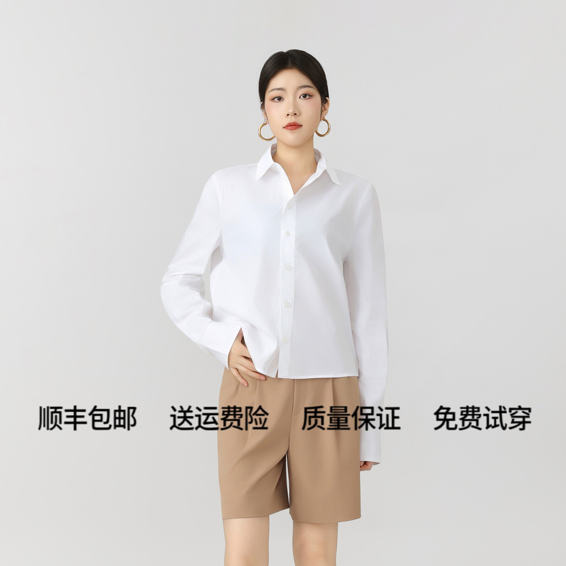 GD阿玛施夏季专柜同款白色衬衫