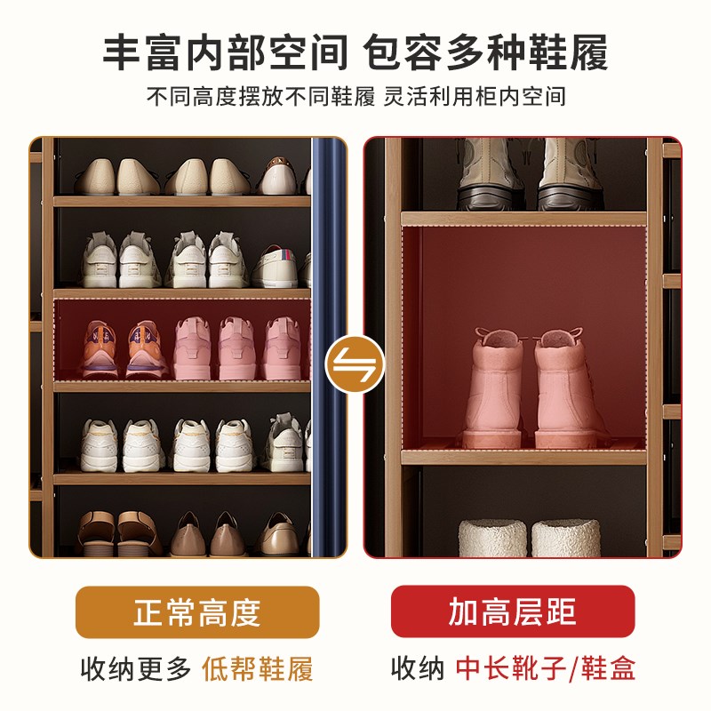 鞋架带挂衣架一体家用门口多层出租房用简易鞋柜2024新款爆款收纳