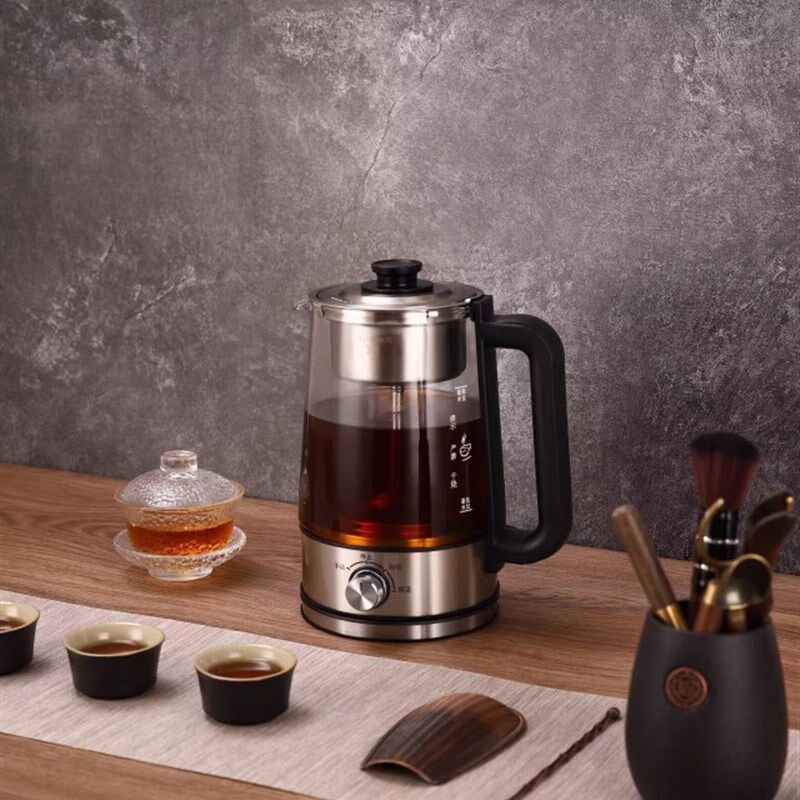 淘一郎煮茶壶多功能养生蒸茶器加厚玻璃煮茶器蒸煮电热安化黑茶壶