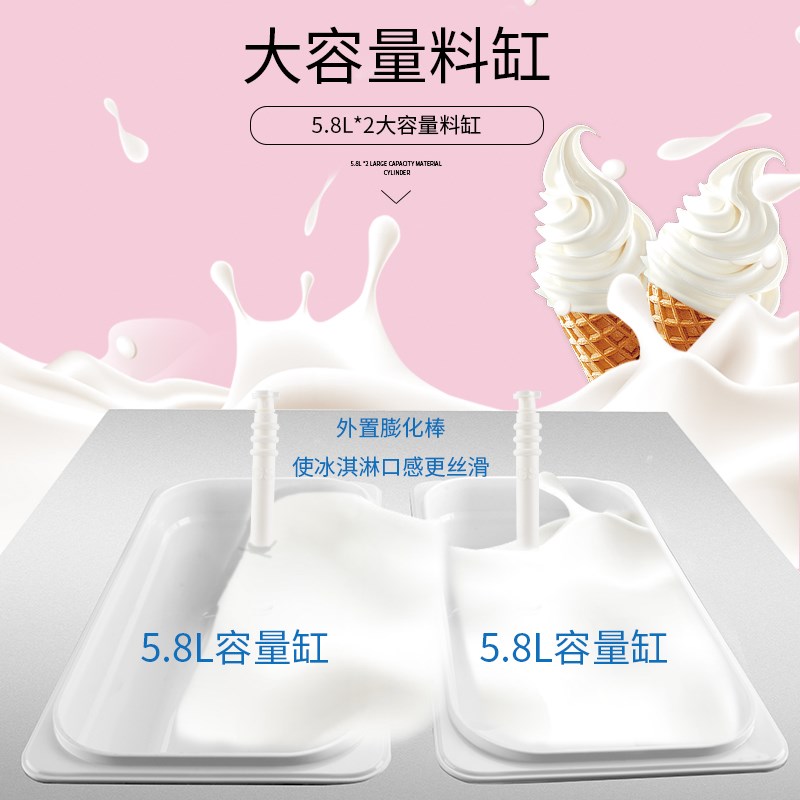 广绅冰淇淋机商用立式全自动圣代雪糕机软冰激淋机商用甜筒机