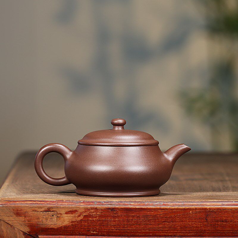 宜兴紫砂壶纯手工功夫茶具单壶原矿70年代老紫泥家用泡茶壶明炉壶