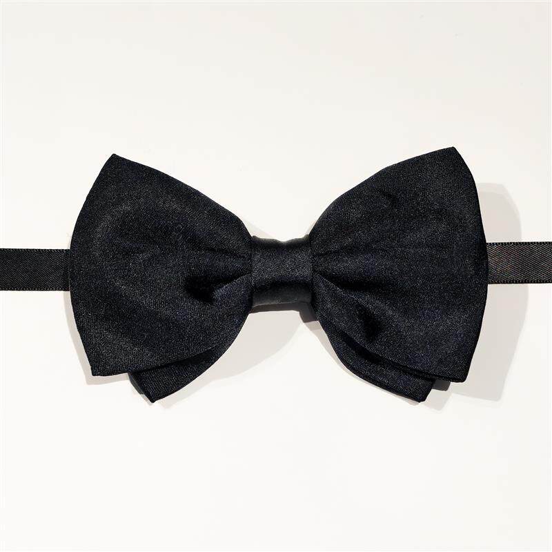 BowTie桑蚕丝古典黑色绅士宴会领结简约大气男士领结婚礼质感搭配