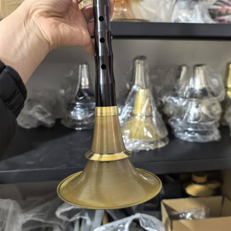 精品紫光檀C调降B调唢呐老式黄铜碗葫芦芯子全套送哨片