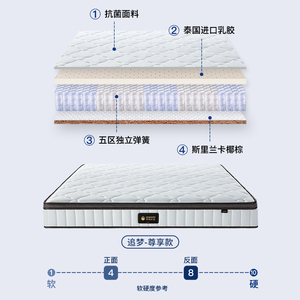 梦神乳胶床垫十大名牌椰棕垫弹簧床垫席梦思护脊硬垫床垫家用追梦