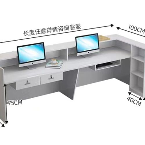 收银台柜台简约现代店铺小型服装便利店吧台桌公司收银前台接待台