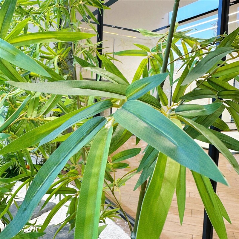 新中式仿真竹子造景细水毛竹橱窗装饰景观茶室屏风隔断仿生绿植物