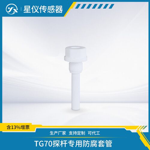 温度变送器传感器探杆保护 TG70聚四氟乙烯套管PTFE防腐盲管防护