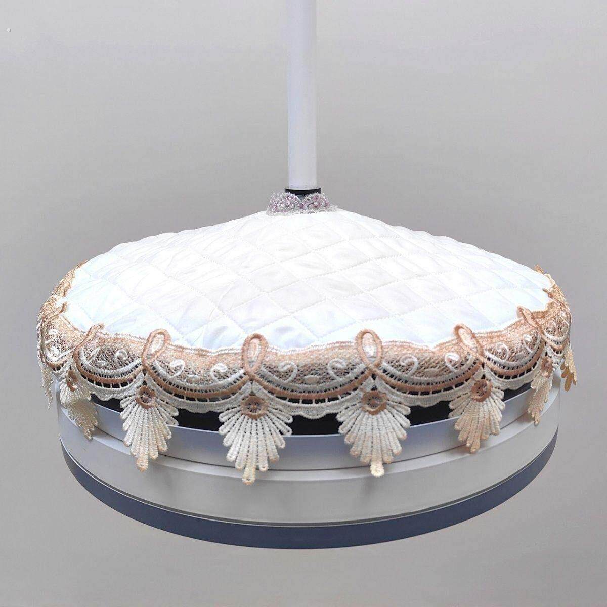 隐形吊扇灯防防尘罩风扇一体灰尘圆形配件盖布布吊灯盖布巾灯罩
