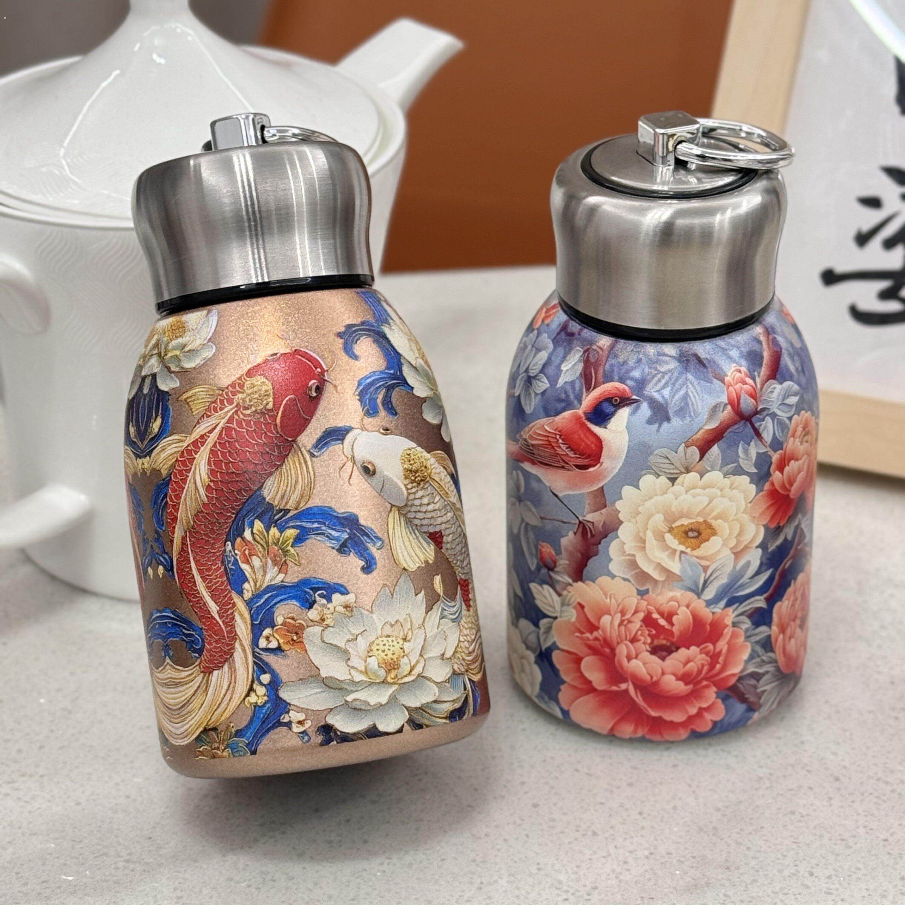保温杯保温轻奢复古不锈钢水杯便携创意316内胆高颜值户外小胖丁